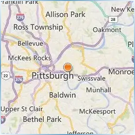 University of Pittsburgh Location Map University of Pittsburgh Location Map