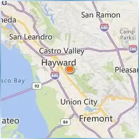 California State University East Bay Location Map