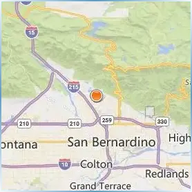 California State University San Bernardino Location Map