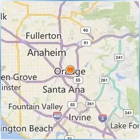 Chapman University Location Map