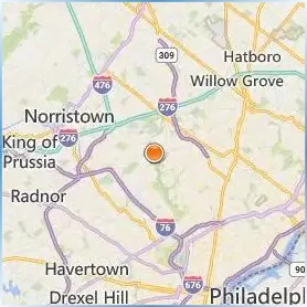 Chestnut Hill College Location Map