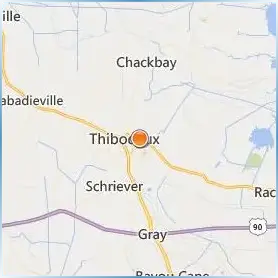 Nicholls State University Location Map