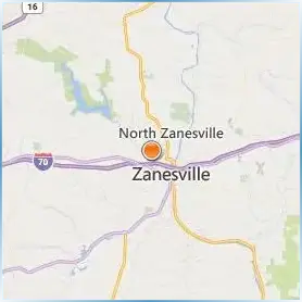 Ohio University Zanesville Location Map