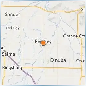 Reedley College Location Map
