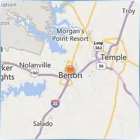University of Mary Hardin Baylor Location Map