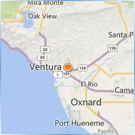 Ventura College Location Map Ventura College Location Map