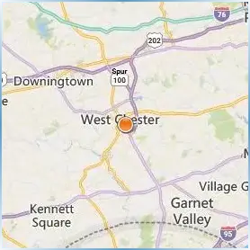 West Chester University of Pennsylvania Location Map